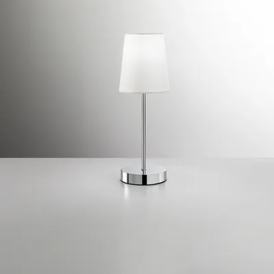 Obrázok produktu pre Adam Contemporary Lamp Chrome White Lampshade 1 Light E14
