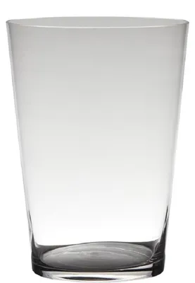 Produktbild von Hatchet Glasvase - transparentes Glas - konisch - 30 x 22 cm