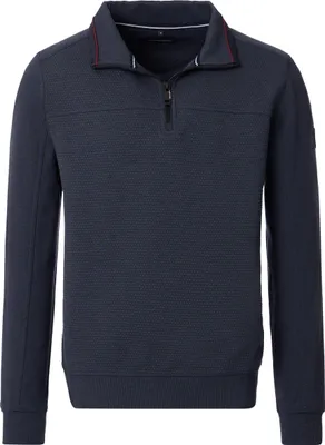 Produktbild von CASAMODA Herren Sweatshirt Troyer Zipper Regular-Fit Blau XL