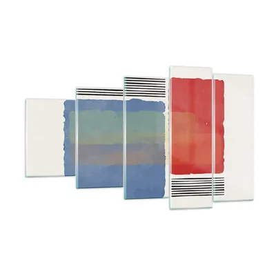 Produktbild von Bilder auf glas - 5 Teile - Stück Geometrisch Rechtecke - 100x60cm - Glasbilder - Wandbilder - Bilder - Wanddekoration aus Glas - Glas Bilder - Wandbild auf Glas - GEG100x60-4809