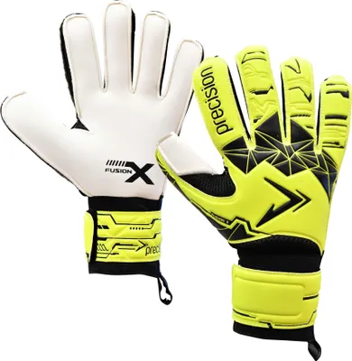 Zdjęcie produktu dla Rękawice bramkarskie Precision Fusion X Flat Cut Essential Fluo Yellow/Black 10 Piłka nożna