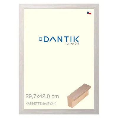 Obrázek produktu pro DANTIK rámeček 29,7x42 | KASSETTE šedá (Plexi Čiré)