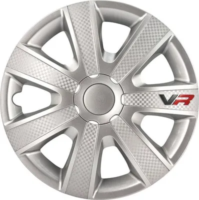Produktbild von AUTO-STYLE Radzierblenden Set Radzierblenden VR 16-Zoll silber/carbon-look/logo