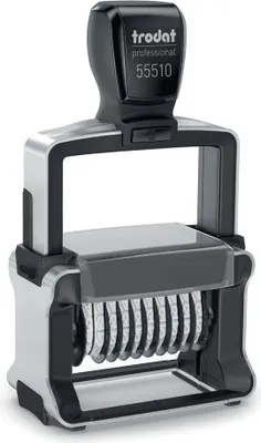Zdjęcie produktu dla Trodat 55510, Samotuszujący, Pieczęć numeryczna, Stal, 50 x 5 mm, Czarny, Stal nierdzewna, Metal