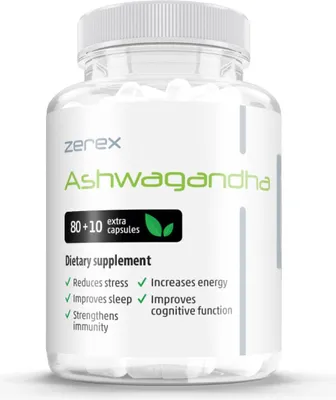 Produktbild von Ashwagandha Nahrungsergänzungsmittel 90 Kapseln