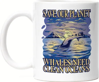 Produktbild von Save Our Planet Whales Need Clean Oceans Tasse Naturschutz Umweltverschmutzung Ozean