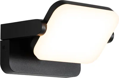 Produktbild von QAZQA - Modern Außen Wandleuchte schwarz inkl. LED verstellbar - Kamile I Außenbeleuchtung - Aluminium Rechteckig - I (nicht austauschbare) LED