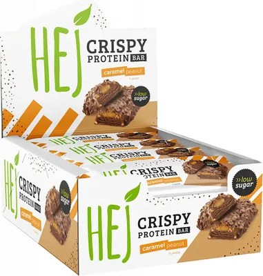 Produktbild von HEJ Natural HEJ Crispy Bar (12x45g) Caramel Peanut - Riegel - Protein-Riegel