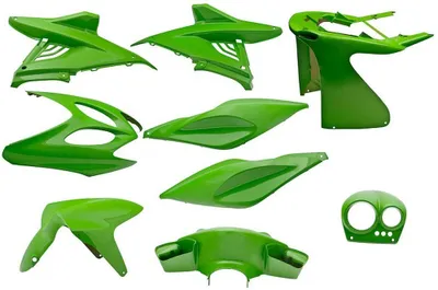 Zdjęcie produktu dla 9-częściowy zestaw owiewek Edge dla Yamaha Aerox do roku modelowego 2014 - Kawasaki Green