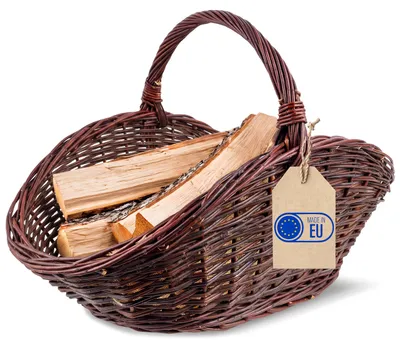 Immagine prodotto di Creative Home Cesto porta legna grande in rattan per camino 64 x 39 x 43 cm