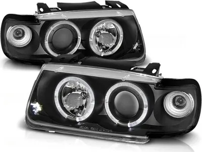 Obrázek produktu pro Světlomety Angel Eyes vhodné pro VW Polo 6N, rok výroby 1994–1999, černé