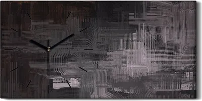 Produktbild von Wandbild Leinwand Bilder Wanduhr 60x30 Abstrakt handgemachte Malerei modern - schwarze Hände