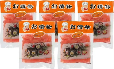 Produktbild von Ingwerscheiben ROT (5x 150g/ 100g ATG) | Sushi Ingwer | eingelegter Ingwer