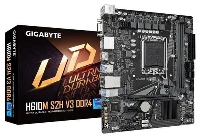 Obrázok produktu pre GIGABYTE H610M H V3 DDR4, Intel, LGA 1700, Intel® Celeron®, Intel® Core™ i3, Intel® Core™ i5, Intel® Core™ i7, Intel® Core™ i9,..., LGA 1700, DDR4-SDRAM, 64 GB