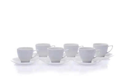 Zdjęcie produktu dla Thun 1794 Biała porcelanowa filiżanka ze spodkiem, 150 ml, Lea, Thun