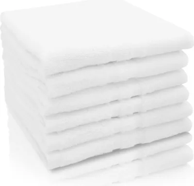 Produktbild von 6er Set Handtücher, 50x70 cm, weiß, 100% Baumwolle