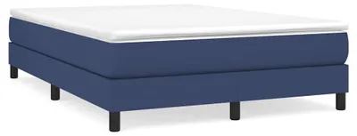Imagen del producto de vidaXL Estructura de cama con somier, color azul, 140x200 cm, tapizada en tela