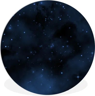 Produktbild von MuchoWow® Rundes Wandbild - Runde Bilder Nacht - Universum - Sternenhimmel Ø 30 cm Kreis Wanddekoration Kunststoff - Wandkreis - Wandschmuck - Schlafzimmer - Bilder - Der Kreis - Kunst für die Wohnung - Plastik - Kunstdruck - Wandbild