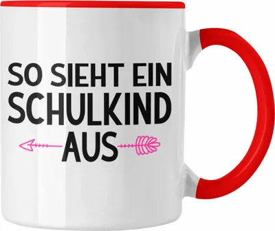 Produktbild von Trendation - Kita Abgängerin 2022 Einschulung Mädchen Geschenk Tasse Schulstart 1. Schultag Schuleinführung Schulanfang Geschenkidee Schulkind Lustig (Rot)