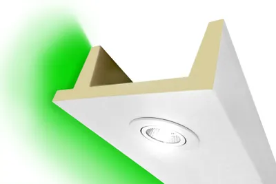 Immagine prodotto di 2 metri | profilo LED box | illuminazione indiretta | stucco | opaco | resistente agli urti | striscia | resistente agli agenti atmosferici | 80x200mm | LED-11