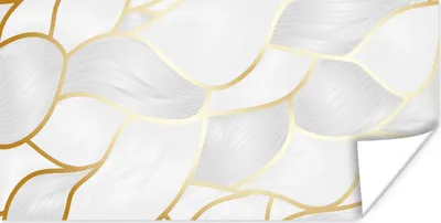 Produktbild von MuchoWow® Poster Abstraktes Muster mit goldenen Linien 120x60 cm - Bild
