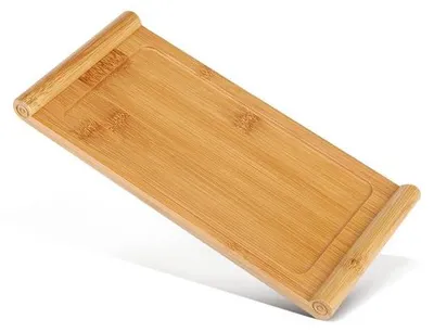 Produktbild von Bamboo-Dienstwagen - Rechteckiges Dienstgitter - Multifunktional - Handgriffe - 26,5x12,9x1,8 cm - 209 g - Servierwagen aus Bambus