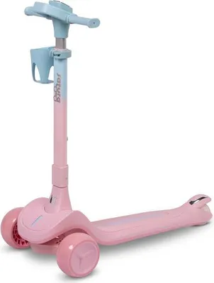 Kinderroller Toyz Satura mit drei Rädern und LED-Beleuchtung, rosa