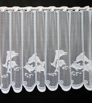 Produktbild von Gardinen Kranzusch Scheibengardine Delfin 90x308 cm H/B weiß Bistrogardine Vorhang Küche 1er Pack