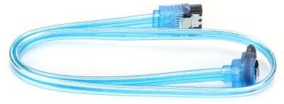 Produktbild von Sata-Kabel 3.0 SolidState Transparent Blau Serieller Anschluss Daten mit für PC-Computer-Übertragung (1 gerade 1 Winkelstück)