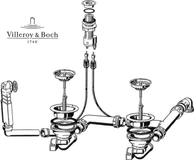 Produktbild von Villeroy & Boch YB5 Küchen Kollektionen Profi Ablaufgarnitur