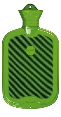 Produktbild von Wärmflasche aus 100% Naturgummi in Grün, 2 L