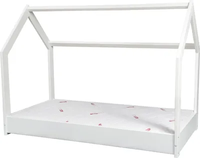 Image de Ensemble matelas STANDARD + lit mezzanine 160x80cm blanc