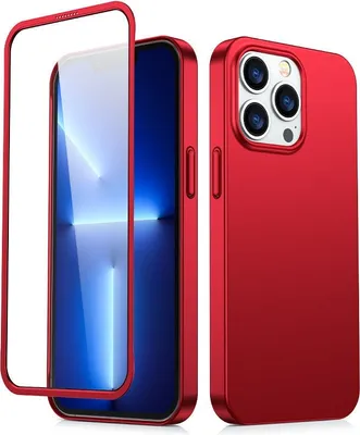 Obrázok produktu pre Joyroom 360 Full Case puzdro pre iPhone 13 Pro Max zadný a predný kryt + tvrdené sklo červené (JR-BP928 red)
