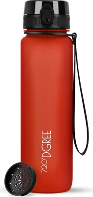 Produktbild von 720°DGREE Trinkflasche uberBottle softTouch mit Sieb watermelon red 1l