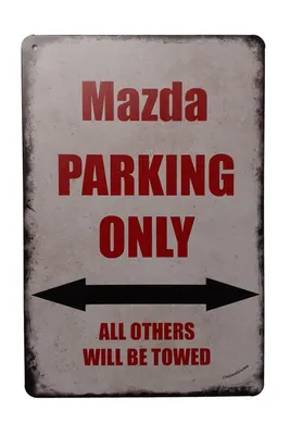 Produktbild von Mazda Parking Only - Vintage blechschild - Retro blechschild - Metall poster - Metallschild - Parken - Blechschild