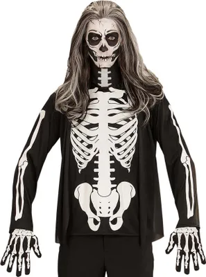 Produktbild von Shirt Skelett Kostüm Halloween Karneval, Groesse:XL