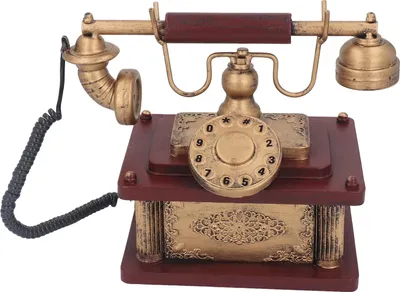 Immagine prodotto di Decorazione telefonica d'epoca antico retrò - Decorazione telefonica Delyline a quadrante rotante gioco di ruolo oggetti di scena per la registrazione