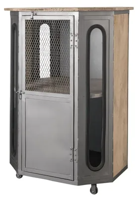 Produktbild von MASSIVMOEBEL24.DE Vitrine Mango 76x60x120 whitewash lackiert RAILWAY #330