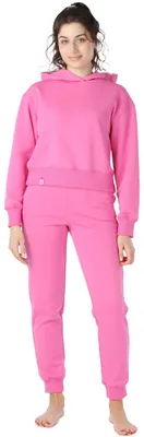 Produktbild von Bellivalini Sportanzug Damen Jogginganzug aus Baumwolle Zweiteiler Lange Ärmel BLV222 (Rosa, L)