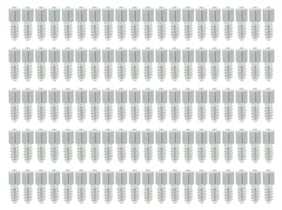 Obrázek produktu pro 100 kusů sněhových šroubů pro pneumatiky, závit M8, univerzální, protiskluzové šrouby pro kola, vhodné pro nakladače, pásové nakladače, traktory, vysokozdvižné vozíky