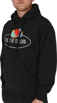 Produktbild von Fruit of the Loom Kapuzenpullover mit Vintage-Logo Farbe: schwarz Größe: S