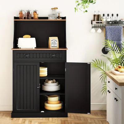 Immagine prodotto di Armadio contenitore - Dispensa - Mobile da cucina - Mobile con cassetto - Mobile per microonde - Ante doppie