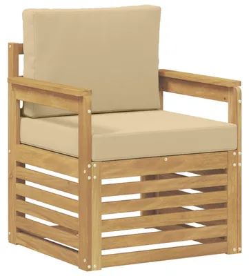 Produktbild von vidaXL 2 Stück Outdoor-Sofagarnitur Polyester Weiß und Beige