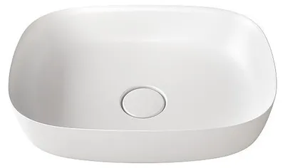 Image de Lavabo Kolpa ALEXIS, modèle LUX 500 ON, en matériau KERROCK, finition brillante, dimensions 108 cm