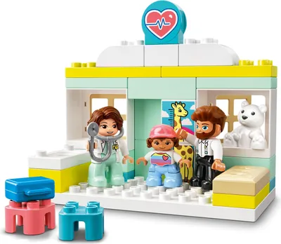 Produktbild von LEGO 10968 DUPLO Arztbesuch, Lernspielzeug für Kleinkinder, Spielzeug ab 2 Jahre mit Figuren: Ärztin, Vater und Kind