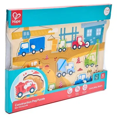 Produktbild von Hape Baufahrzeuge Puzzle 9 Stücke Kinder One Size
