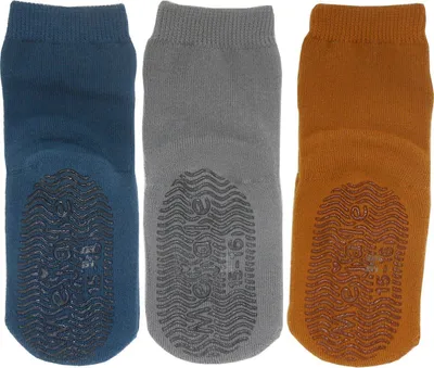 Produktbild von Yalion Langsocken Kinder Baby socken (3 Paar) Anti Rutsch Socken für Jungen Mädchen (Beutel)  ( 14cm  EU 21/22 )