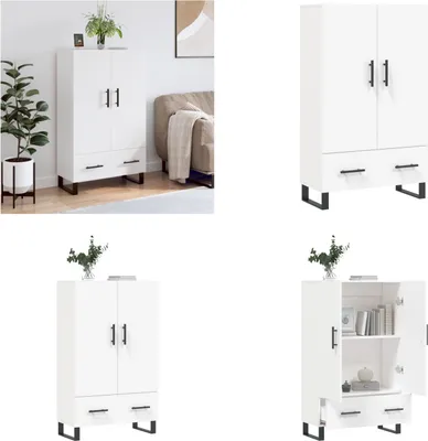 Produktbild von vidaXL Highboard Weiß 69,5x31x115 cm Holzwerkstoff - Highboard - Highboards - Sideboard - Schrank
