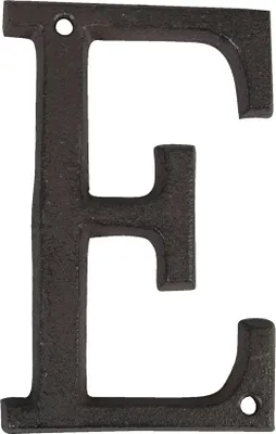 Produktbild von Clayre & Eef Eisen Buschstabe E 13 cm Braun Eisen