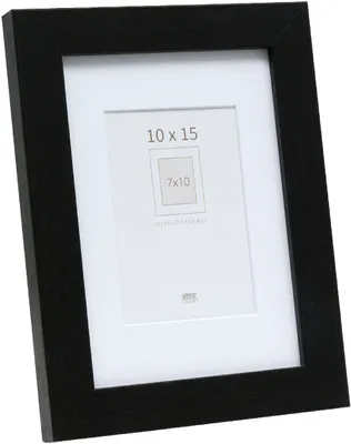 Image de Deknudt S66KF2 cadre photo noir avec passe-partout blanc 10x15 cm
